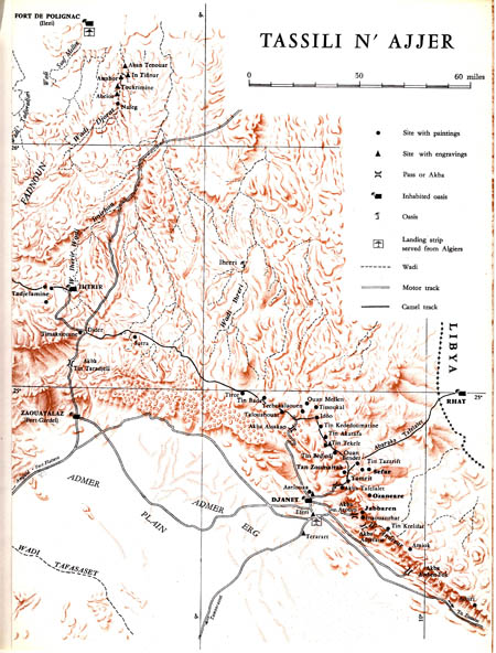 002 Tassili plateau map Lajoux